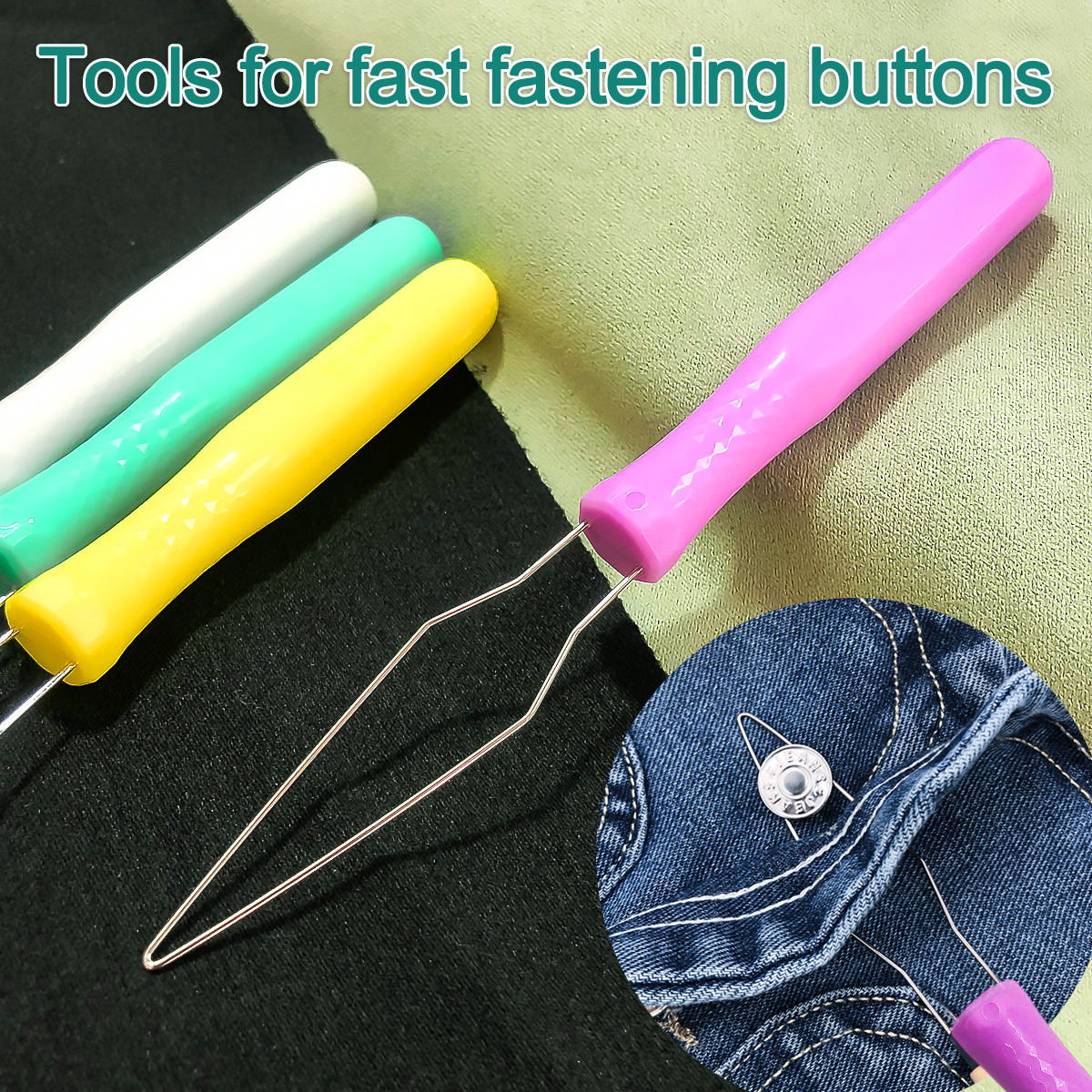 Sewing Tas - Quick Button Insertion Tool for Clothing