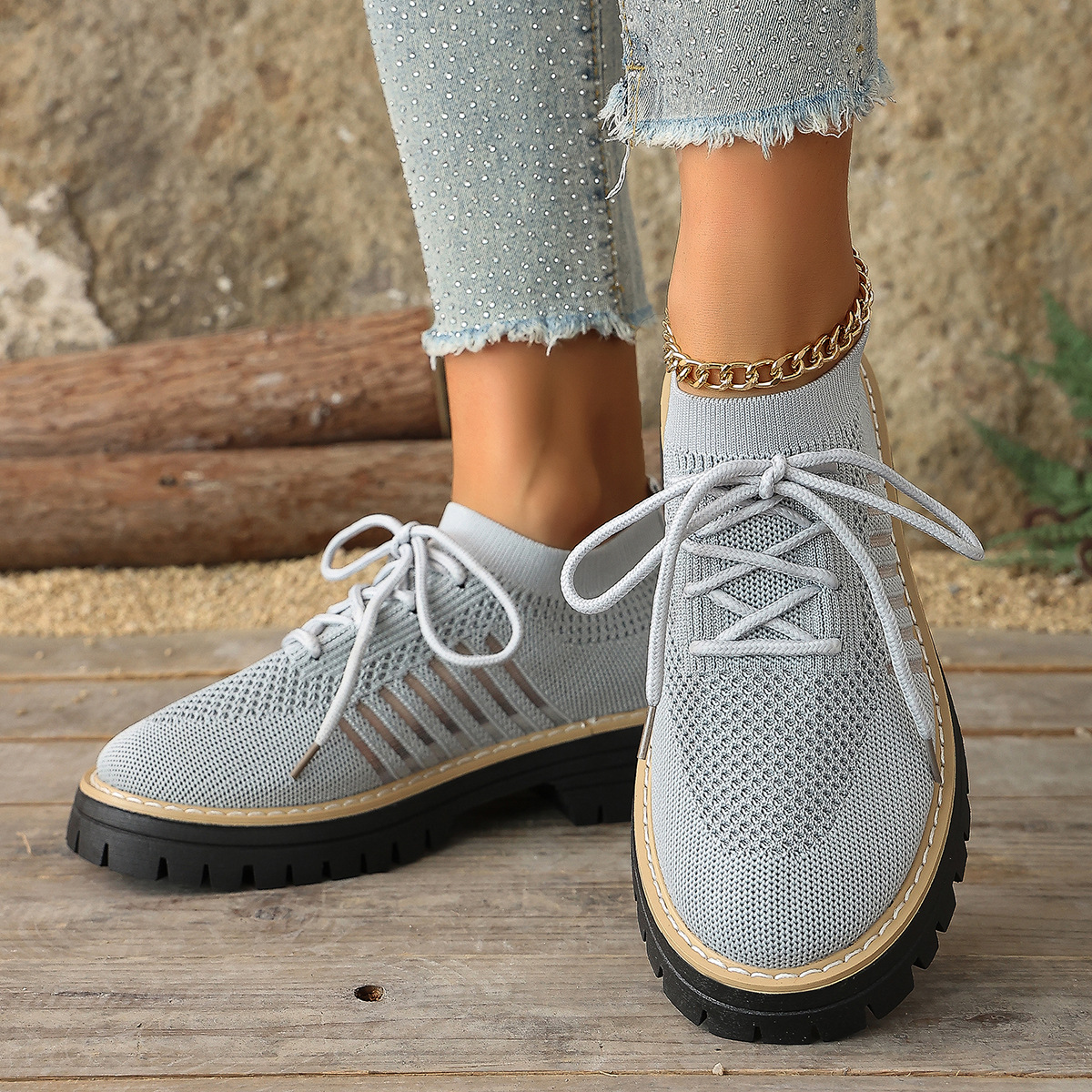 Sewing Net - Women's Large-Sized Casual Shoes Spring New