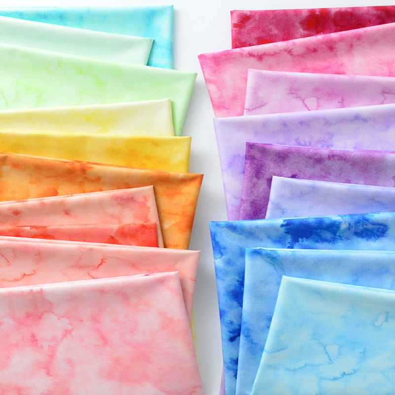 Sewing By - Patchwork Cotton Fabric Handmade DIY Watercolor