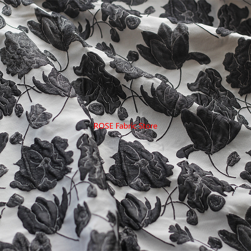 Sewing Gauge Ruler - 1 meter Black and White Leaf