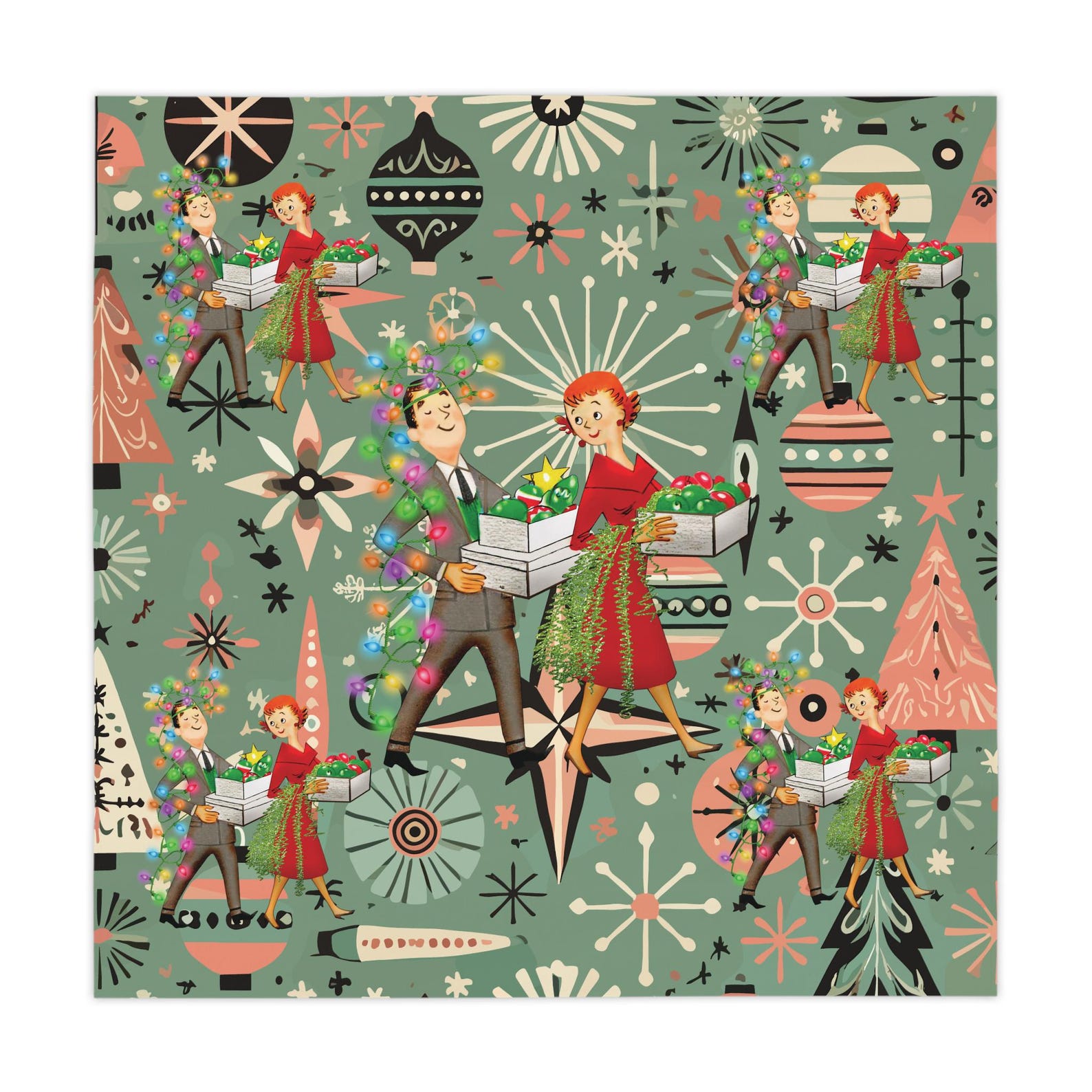 Retro 1950s Kitsch Christmas S - Century Textile & Sewing Supply Saskatoon Sk 리뷰 및 가격