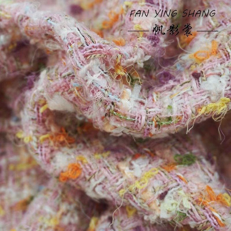2025 Pink Color Weaving Plaid  - Sewing Tweed 리뷰 및 가격