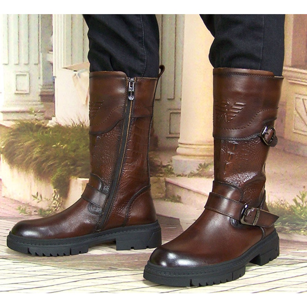Fashion Men's Genuine Leather  - Sewing Zipper 리뷰 및 가격
