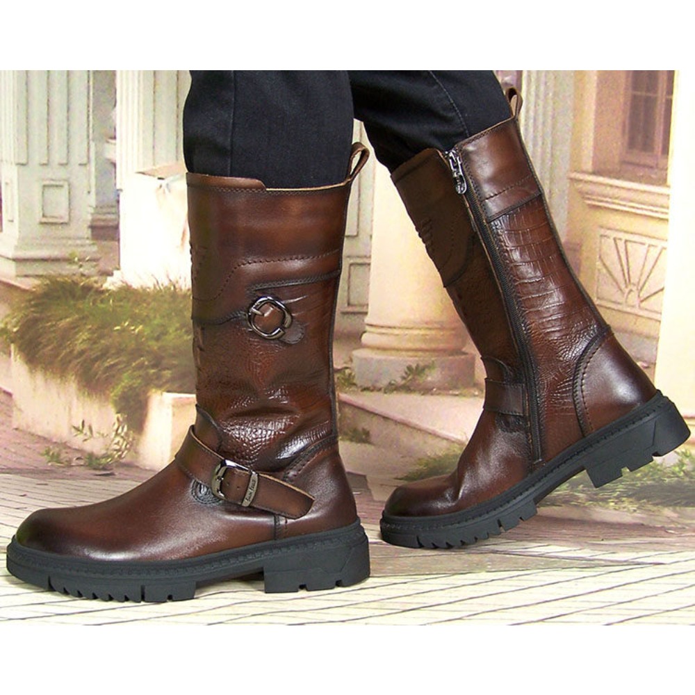 Fashion Men's Genuine Leather  - Sewing Zipper 리뷰 및 가격
