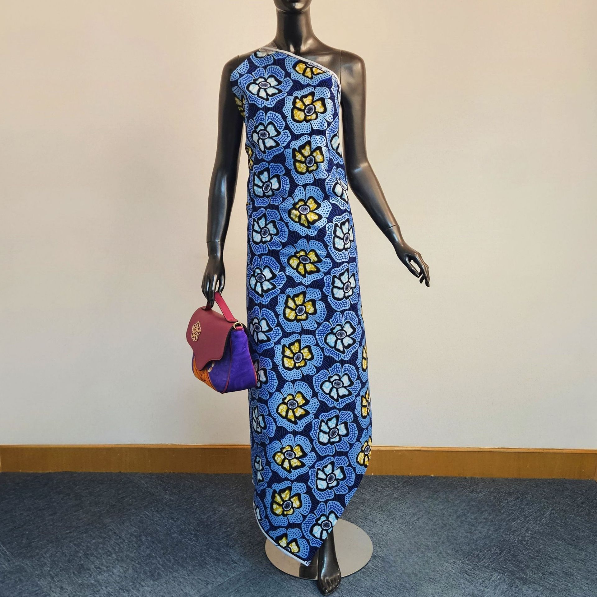 6Yards Long Blue Cotton Africa - Sewing Batik 리뷰 및 가격