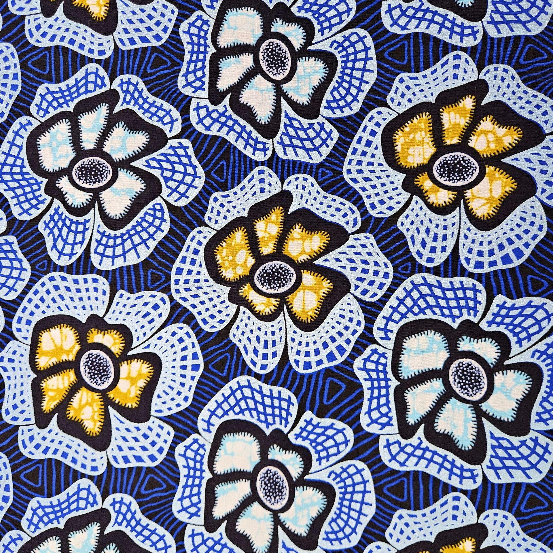 6Yards Long Blue Cotton Africa - Sewing Batik 리뷰 및 가격