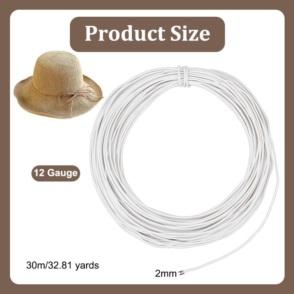 30m White Millinery Wire 2mm D - Sewing By 리뷰 및 가격