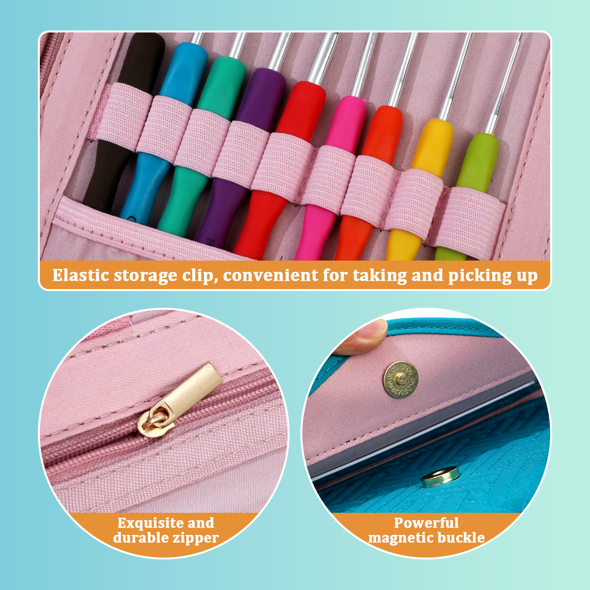Portable Crochet Hooks Organiz - Sewing Tas 리뷰 및 가격