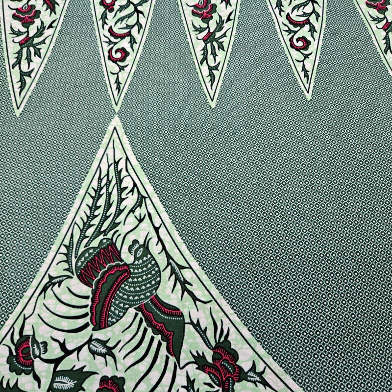 6Yards Long Printed Gray Green - Sewing Batik 리뷰 및 가격