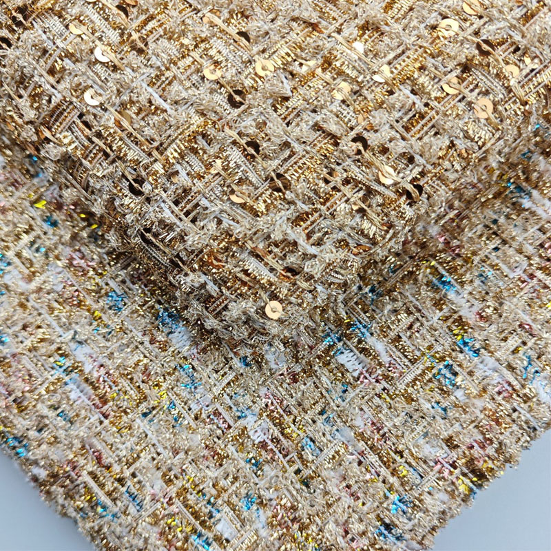 Gold Wire and Sequin Yarn-Dyed - Sewing Tweed 리뷰 및 가격