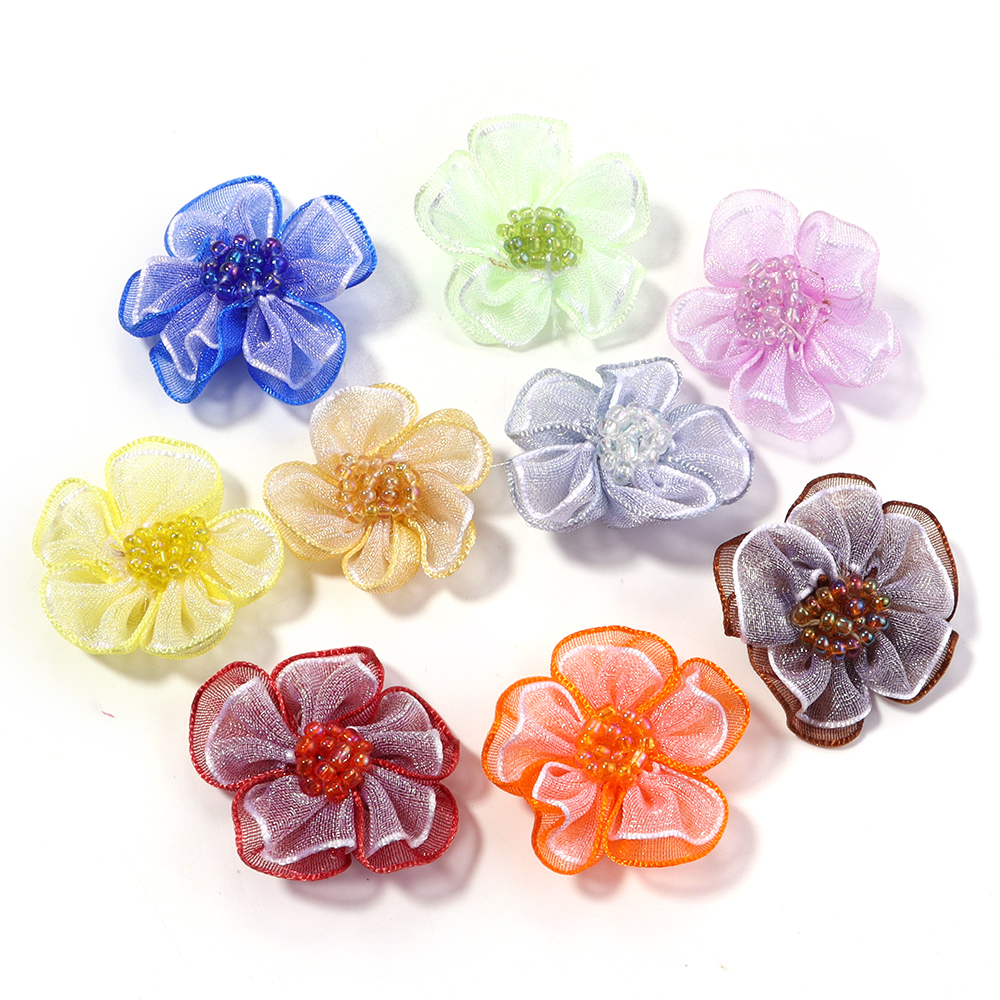 10Pcs/Lot Mesh Flower Applique - Sewing Tas 리뷰 및 가격