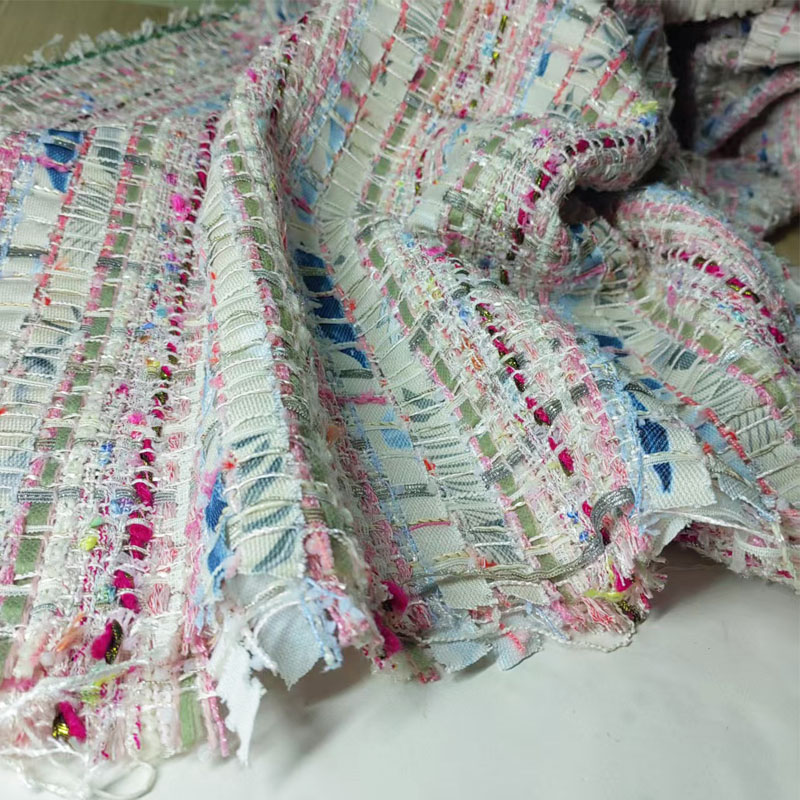 Pink and White Woven Ribbon Ya - Sewing Tweed 리뷰 및 가격
