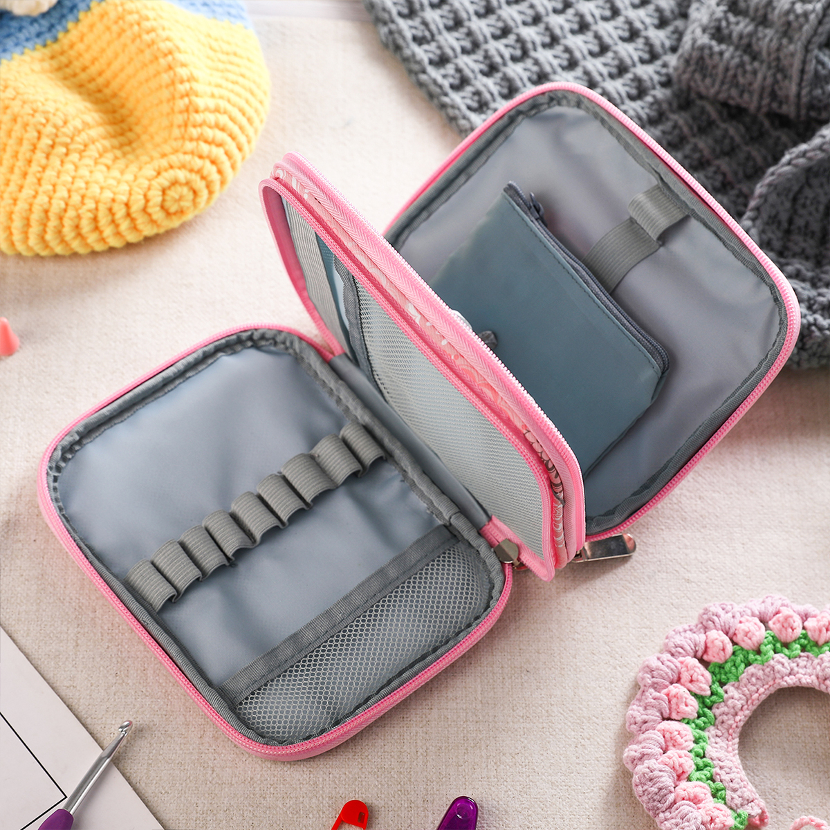 New Empty Knitting Kit Case Or - Sewing Tas 리뷰 및 가격