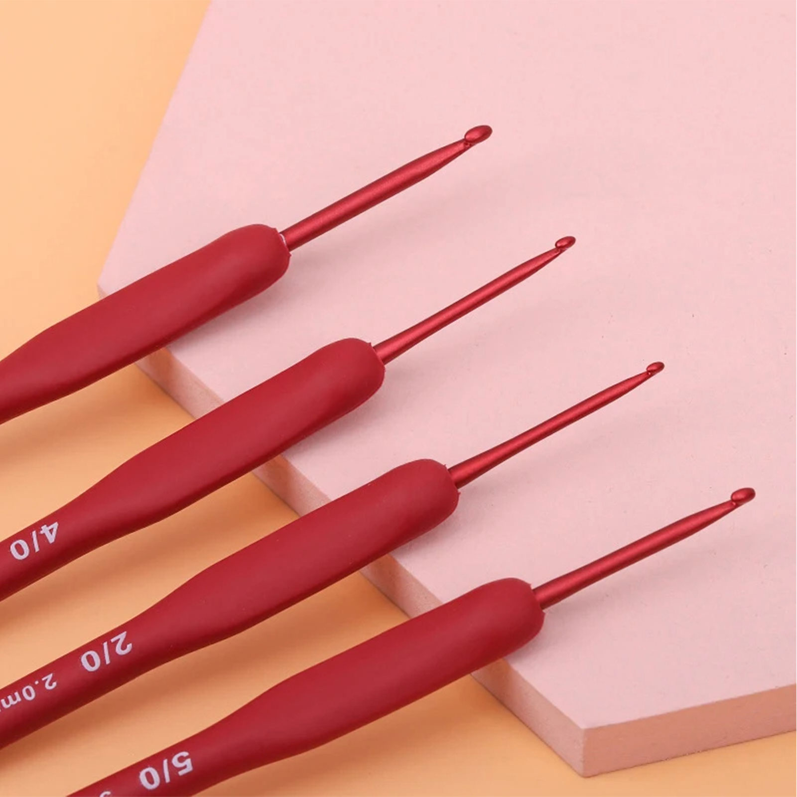 9/33pcs Red Crochet Hook set,  - Sewing Tas 리뷰 및 가격
