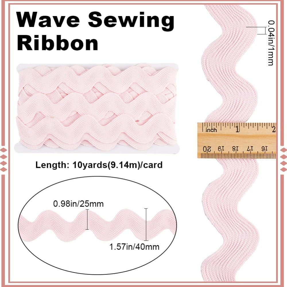10 Yard 1.58 Inch Pink Rick Ra - Sewing Zigzag 리뷰 및 가격