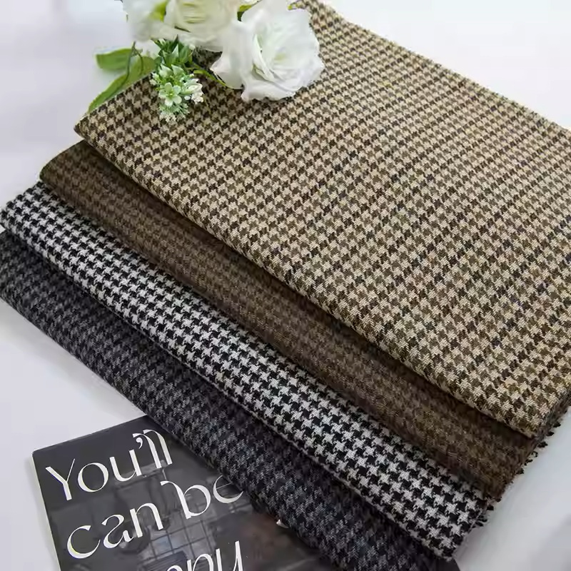 Light Coffee Small Houndstooth - Sewing Tweed 리뷰 및 가격