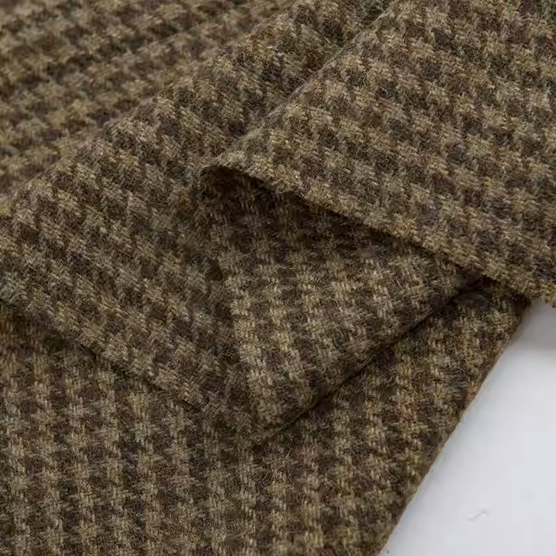 Light Coffee Small Houndstooth - Sewing Tweed 리뷰 및 가격