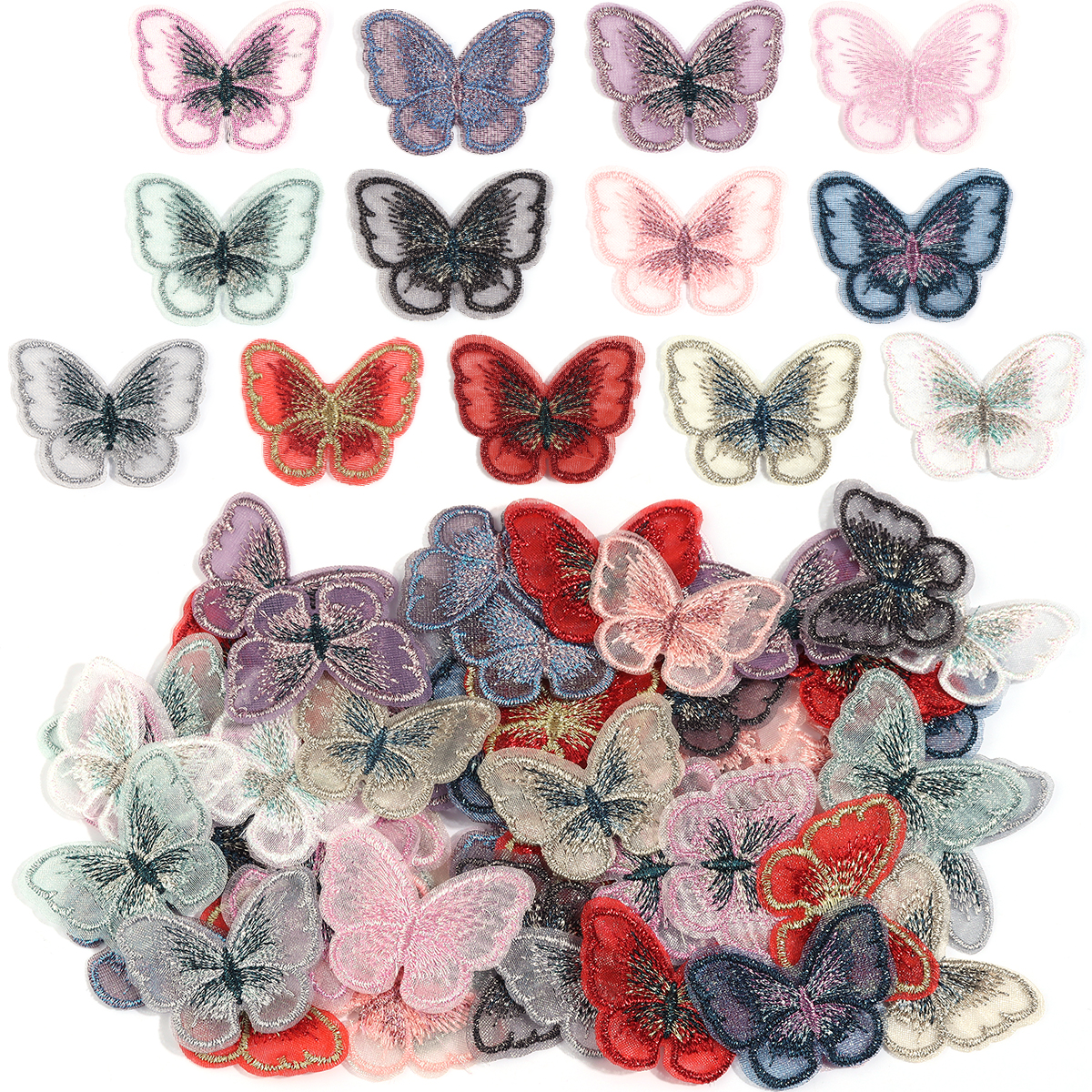20Pcs 3X4CM Butterfly Cloth Pa - Sewing Net 리뷰 및 가격