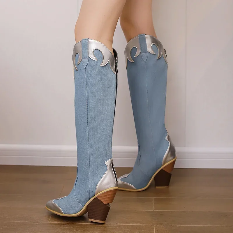 Big Size Western Women Knee Hi - Sewing Zipper 리뷰 및 가격