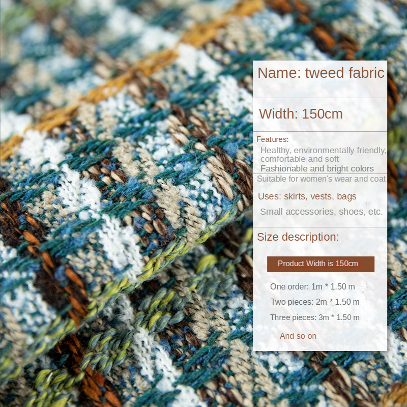 Plaid Tweed Fabric  By The Met - Sewing Tweed 리뷰 및 가격
